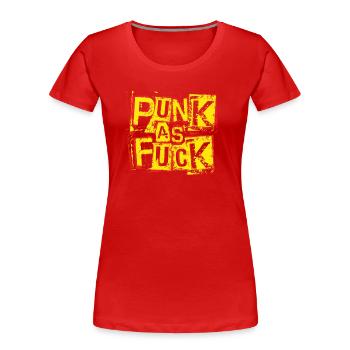 Punk comme - T-shirt bio Premium Femme - rouge - Devant - Mia (176cm)