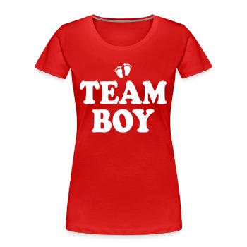 Team boy - T-shirt bio Premium Femme - rouge - Devant - Mia (176cm)