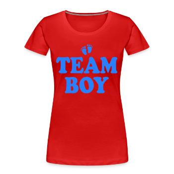 Team boy - T-shirt bio Premium Femme - rouge - Devant - Mia (176cm)