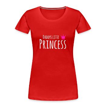 Papas kleine Prinzessin Geschenk Idee - Frauen Premium Bio T-Shirt - Rot - Vorne - Mia (176cm)