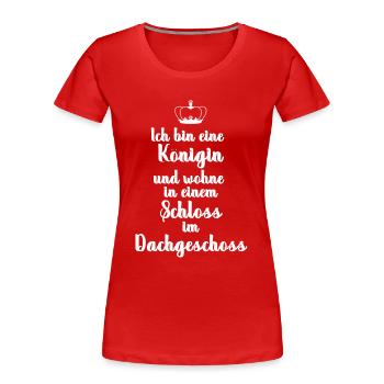 Einzug Geschenk erste Wohnung WG Auszug Bude - Frauen Premium Bio T-Shirt - Rot - Vorne - Mia (176cm)