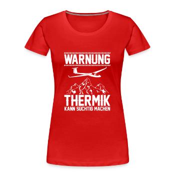 Segelflugzeug - Frauen Premium Bio T-Shirt - Rot - Vorne - Mia (176cm)