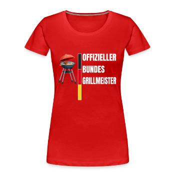 Offizieller Bundesgrillmeister Grill & Barbecue - Frauen Premium Bio T-Shirt - Rot - Vorne - Mia (176cm)