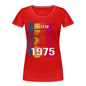 Best Of 1975 Stereo Radio Kassettenspieler - Frauen Premium Bio T-Shirt - Rot - Vorne - Mia (176cm)
