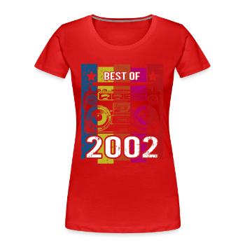 Best Of 2002 Stereo Radio Kassettenspieler - Frauen Premium Bio T-Shirt - Rot - Vorne - Mia (176cm)
