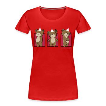 Formation de badminton - T-shirt bio Premium Femme - rouge - Devant - Mia (176cm)