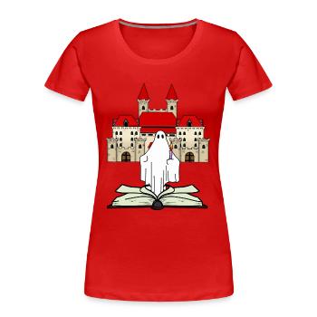 Mitternacht Geisterstunde Märchen Spuk Geschichte - Frauen Premium Bio T-Shirt - Rot - Vorne - Mia (176cm)