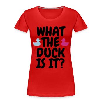 Gender Reveal Party - Frauen Premium Bio T-Shirt - Rot - Vorne - Mia (176cm)