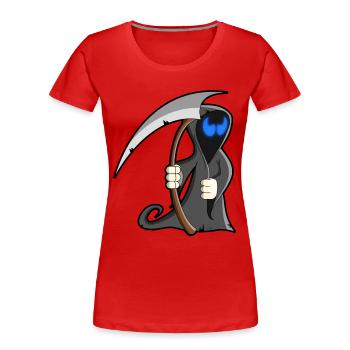cartoon la faucheuse - T-shirt bio Premium Femme - rouge - Devant - Mia (176cm)