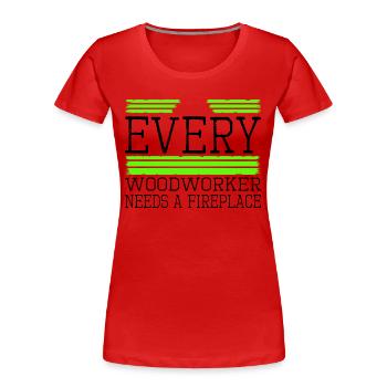 job carpenter plumber happy sayings mason - Women's Premium Organic T-Shirt - red - Front - Mia (176cm)