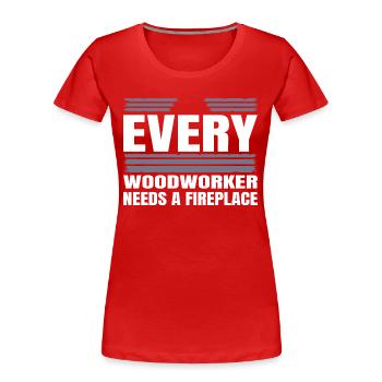 quote cutter safety helmet jokes - Frauen Premium Bio T-Shirt - Rot - Vorne - Mia (176cm)