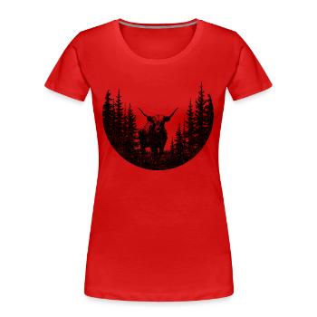 Fool - Women's Premium Organic T-Shirt - red - Front - Mia (176cm)
