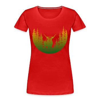 Fool - Women's Premium Organic T-Shirt - red - Front - Mia (176cm)