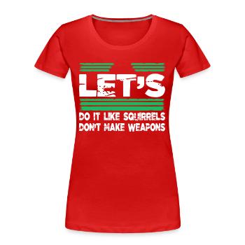 happy hippy sayings funny sayings global peace - Frauen Premium Bio T-Shirt - Rot - Vorne - Mia (176cm)