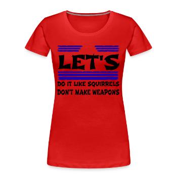 flower power humor pride 60s heart happy - Frauen Premium Bio T-Shirt - Rot - Vorne - Mia (176cm)