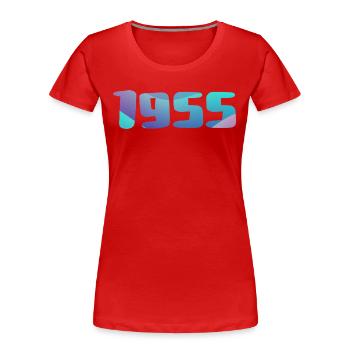 1955 Geburtstagsgeschenk Vintage 1955 Retro 1955 - Frauen Premium Bio T-Shirt - Rot - Vorne - Mia (176cm)