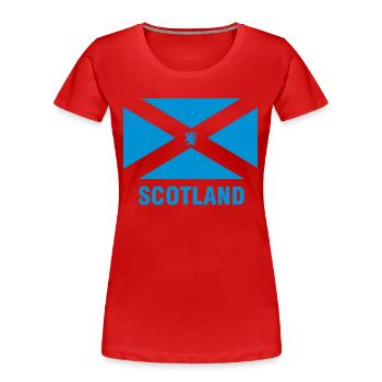 Scotland_logo1 - Women's Premium Organic T-Shirt - red - Front - Mia (176cm)