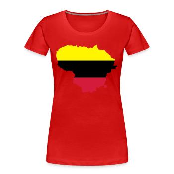 Lituanie - T-shirt bio Premium Femme - rouge - Devant - Mia (176cm)