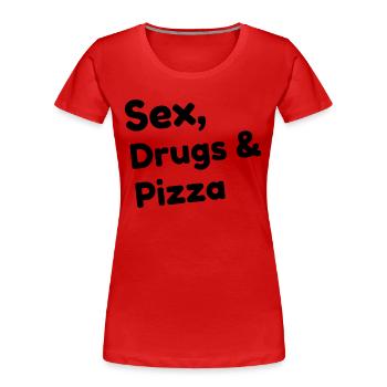 Pizza / Pizzaiolo / Pizza Chef / Pizzachef - Women's Premium Organic T-Shirt - red - Front - Mia (176cm)
