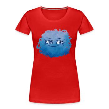 Little Pelota Monster n°5 – blau - Frauen Premium Bio T-Shirt - Rot - Vorne - Mia (176cm)