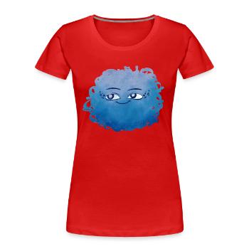 Little Pelota Monster n°4 – blau - Frauen Premium Bio T-Shirt - Rot - Vorne - Mia (176cm)