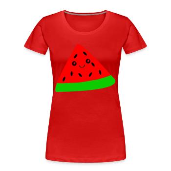 Melone - Frauen Premium Bio T-Shirt - Rot - Vorne - Mia (176cm)