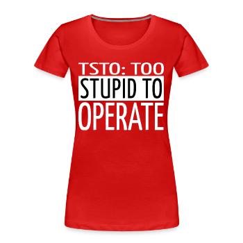 Gamer Encrypt Coding Hacking Hacking Code - Women's Premium Organic T-Shirt - red - Front - Mia (176cm)
