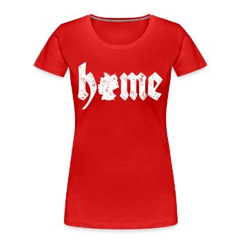 Deutschland - Heimat - Patriot - Heimatliebe - Frauen Premium Bio T-Shirt - Rot - Vorne - Mia (176cm)