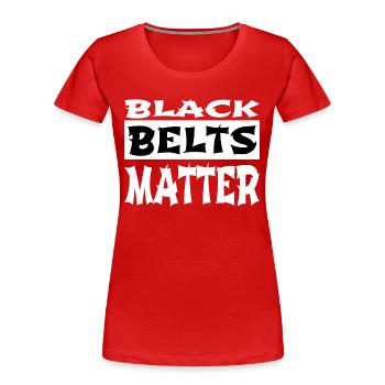 Bday Grabbling Belts Sport Japan - T-shirt bio Premium Femme - rouge - Devant - Mia (176cm)