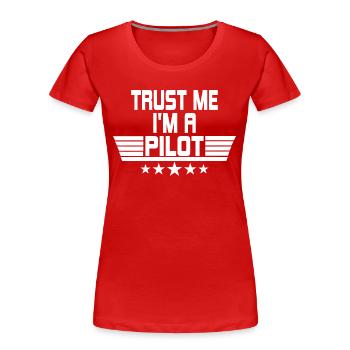 Drone Drones Drone Flight Drone Pilot - T-shirt bio Premium Femme - rouge - Devant - Mia (176cm)