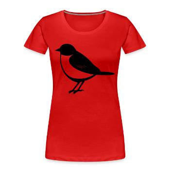 Oiseau - T-shirt bio Premium Femme - rouge - Devant - Mia (176cm)