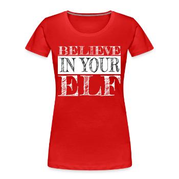 baby christmas tree computer animal jokes - Frauen Premium Bio T-Shirt - Rot - Vorne - Mia (176cm)