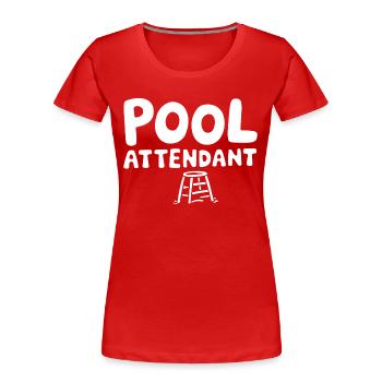 Profitez de l’ambiance de la piscine - T-shirt bio Premium Femme - rouge - Devant - Mia (176cm)