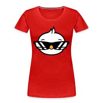Vogel Sonnenbrille Cool schwarze Brille Coolness - Frauen Premium Bio T-Shirt - Rot - Vorne - Mia (176cm)