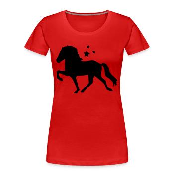Tölter mit Sternchen - Frauen Premium Bio T-Shirt - Rot - Vorne - Mia (176cm)