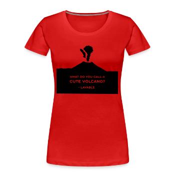 Vulkan-Liebe - Frauen Premium Bio T-Shirt - Rot - Vorne - Mia (176cm)