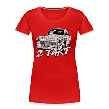  601 Weiss - Frauen Premium Bio T-Shirt - Rot - Vorne - Mia (176cm)