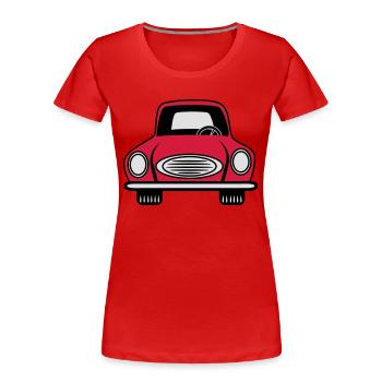 Car grill car vehicle - Women's Premium Organic T-Shirt - red - Front - Mia (176cm)