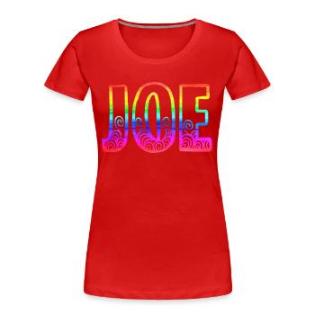 joe rs regenbogen - Frauen Premium Bio T-Shirt - Rot - Vorne - Mia (176cm)