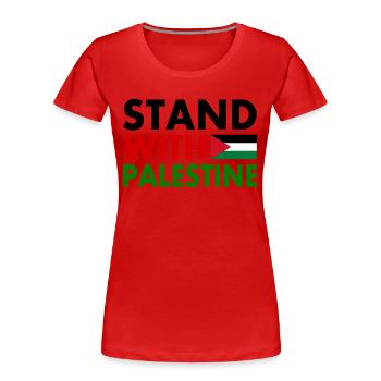 Stand with palestine - Women's Premium Organic T-Shirt - red - Front - Mia (176cm)