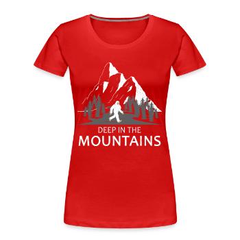 bergwandern mountain-adventure alpin via ferrata - Frauen Premium Bio T-Shirt - Rot - Vorne - Mia (176cm)