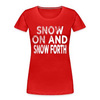 Noël Animal Beards Computer Fun Bday Happy - T-shirt bio Premium Femme - rouge - Devant - Mia (176cm)