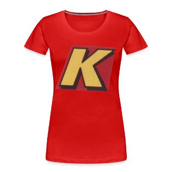 K - Women's Premium Organic T-Shirt - red - Front - Mia (176cm)