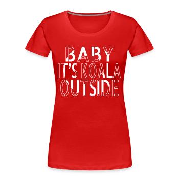 beards awesome christmas beard gang fun - Frauen Premium Bio T-Shirt - Rot - Vorne - Mia (176cm)