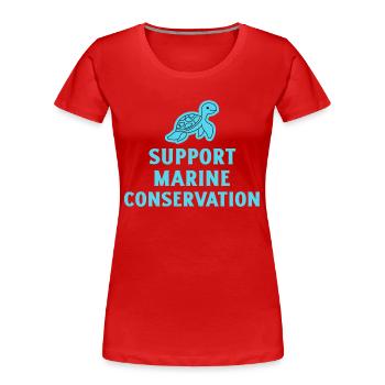 Marine Conservation. - Women's Premium Organic T-Shirt - red - Front - Mia (176cm)