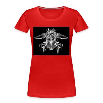 Art en noir et blanc - T-shirt bio Premium Femme - rouge - Devant - Mia (176cm)