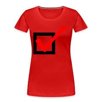 Cocher - T-shirt bio Premium Femme - rouge - Devant - Mia (176cm)