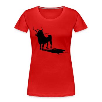 toro noir - T-shirt bio Premium Femme - rouge - Devant - Mia (176cm)