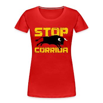 corrida - Frauen Premium Bio T-Shirt - Rot - Vorne - Mia (176cm)