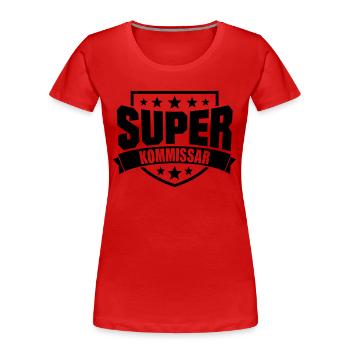 Super Kommissar - Frauen Premium Bio T-Shirt - Rot - Vorne - Mia (176cm)